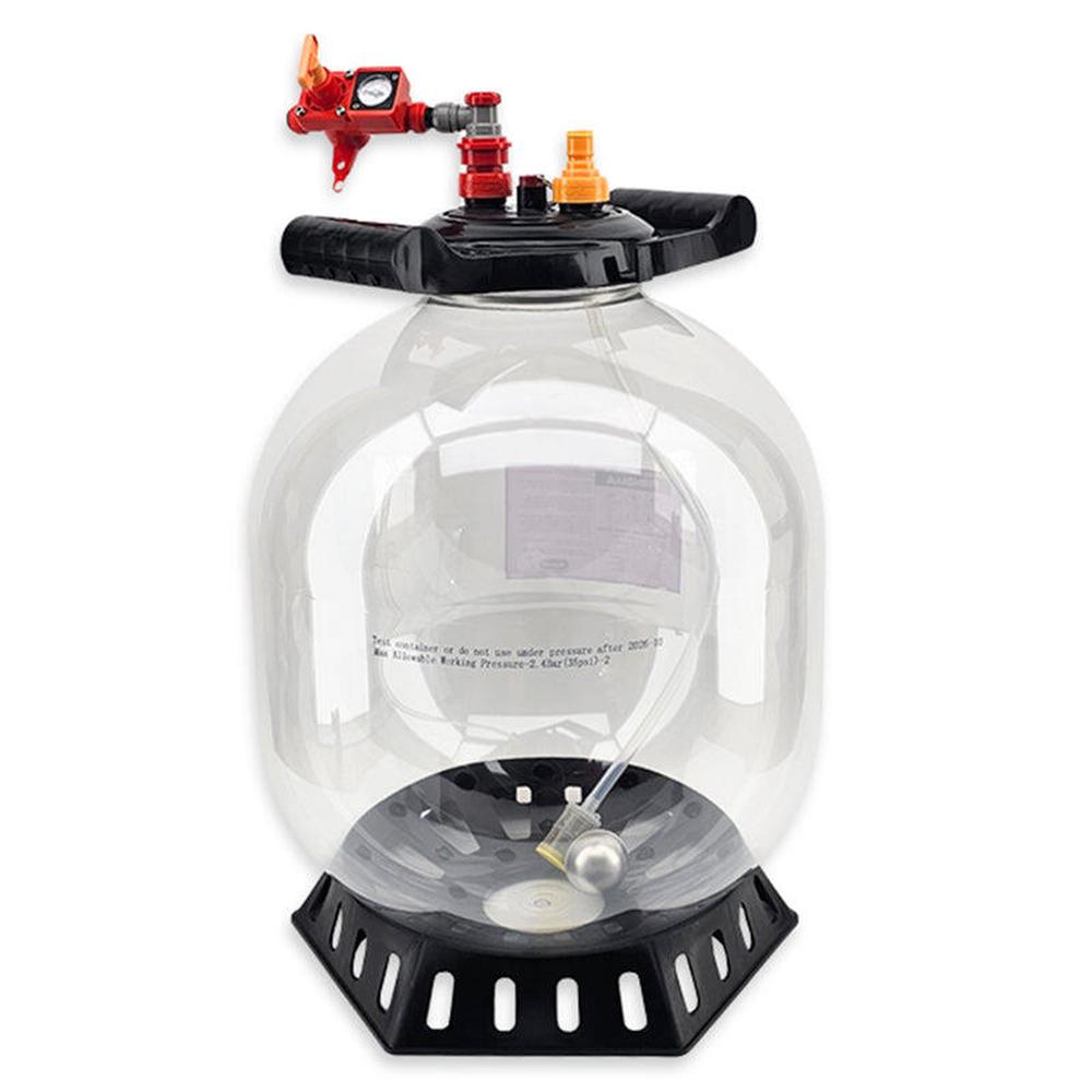 FermZilla 30L All Rounder PET-gjæringstank med Easy-Grip lokk og trykkutstyr.