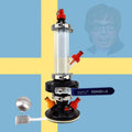 FermZilla Hop Bong Kit 2" Tri-Clamp for oksygenfri tørrhumling, med siktglass og blå ventil.