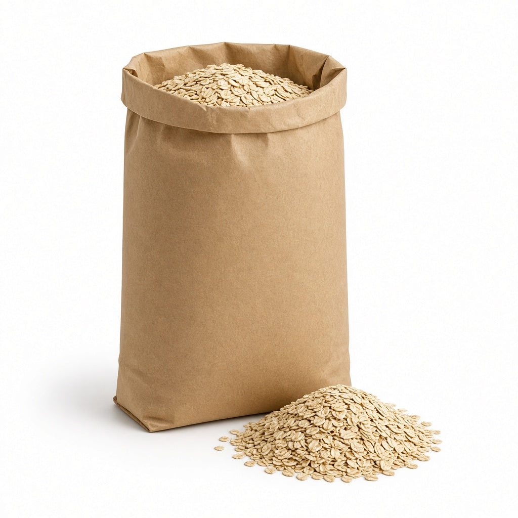 Flaket havre (havregryn) i 20 kg papirsekk