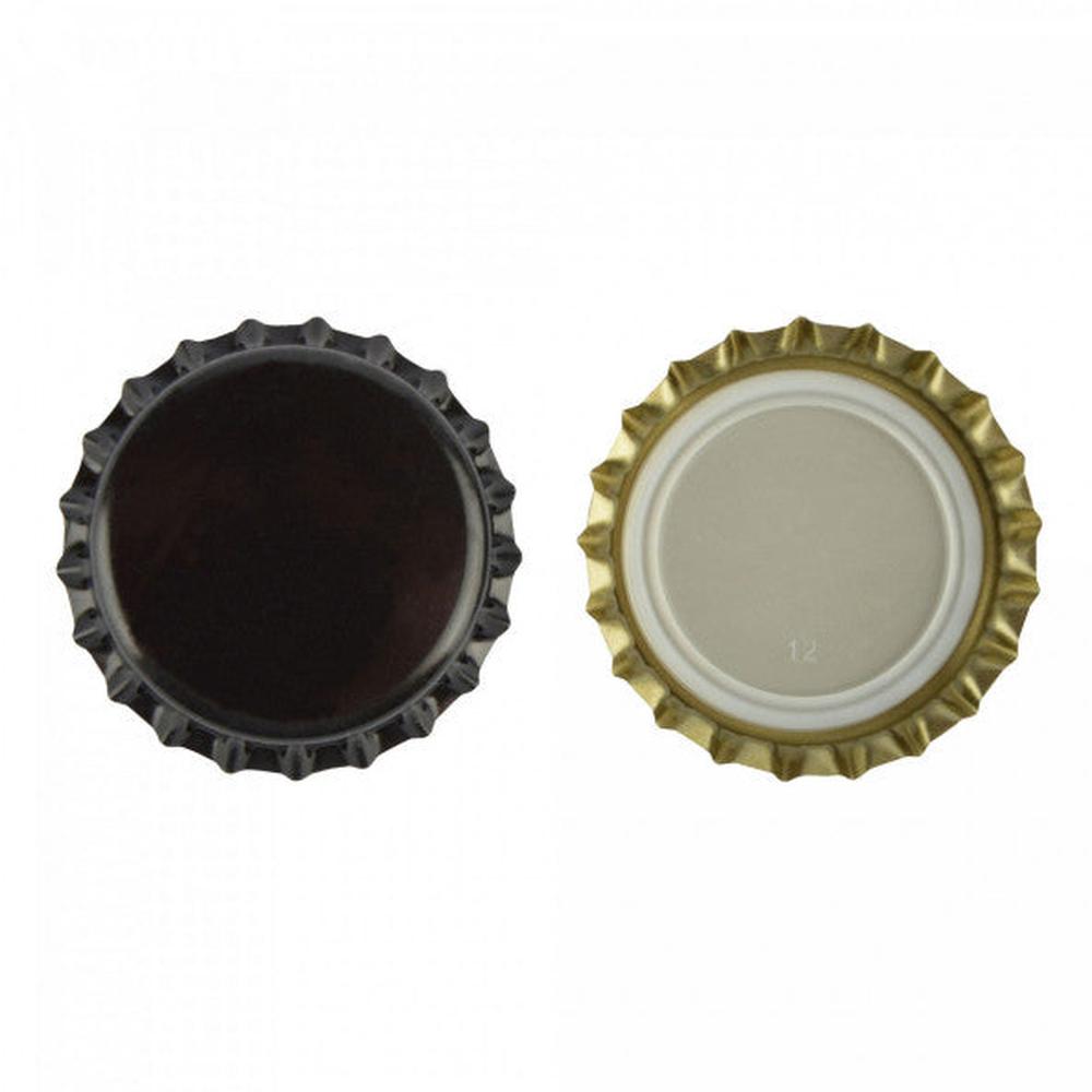 Sorte 29 mm flaskekapsler med PVC-fri pakning, 50 stk – for øl, cider og musserende vin.
