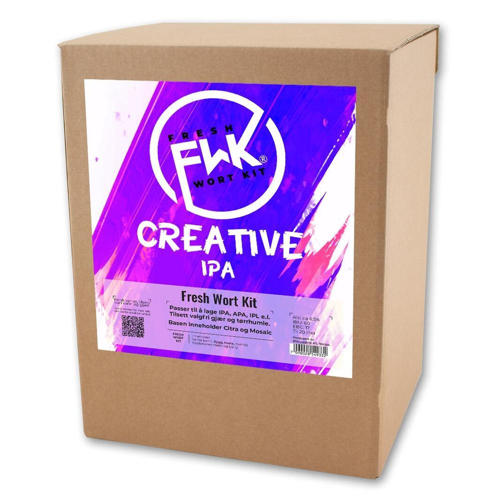 FWK Creative IPA Fresh Wort Kit i pappeske for hjemmebrygging