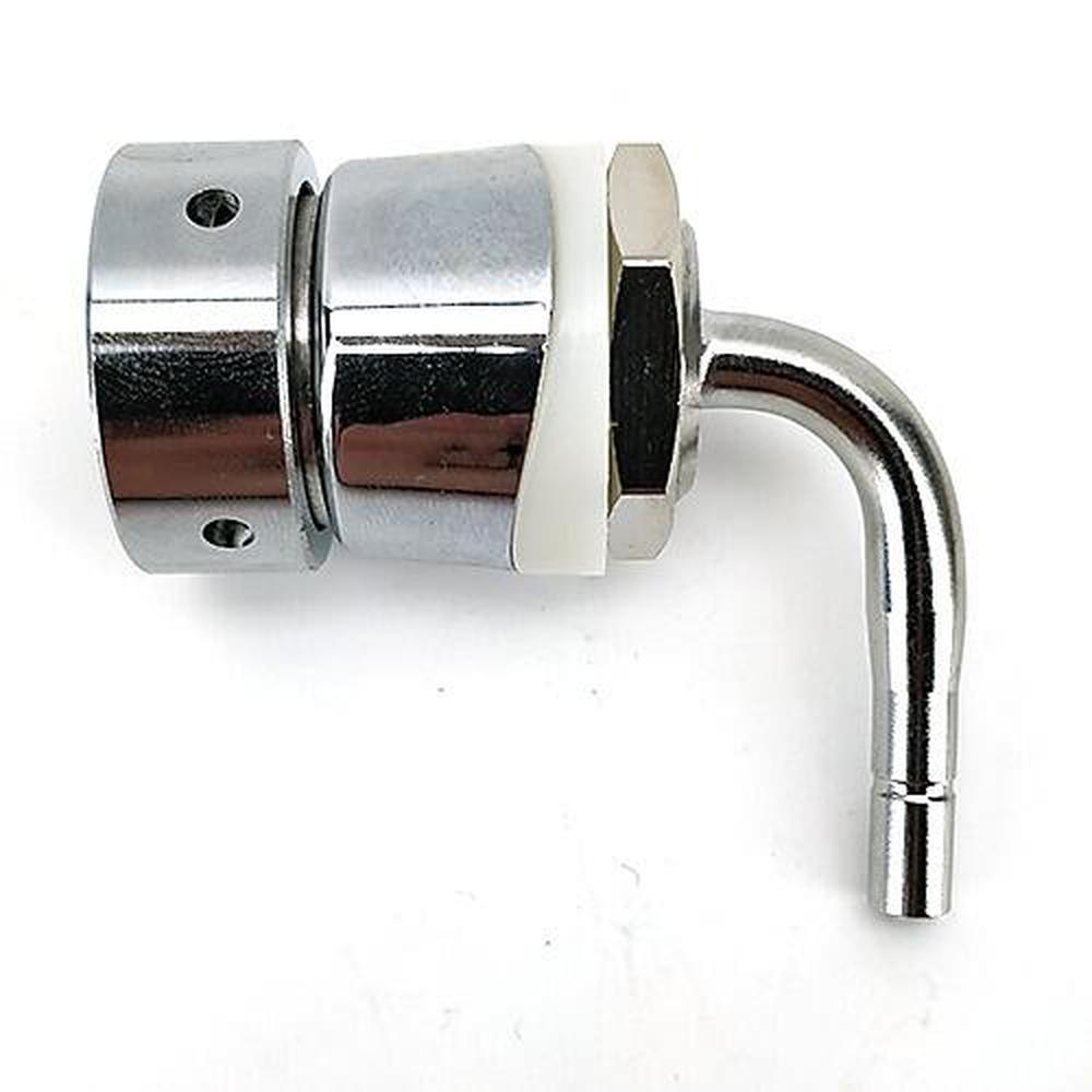 Krom Gjennomføring/Shank med 1/4" stamme og 90-graders nippel for tappetårn.