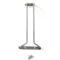 Kompakt glassrack i børstet stål, 25cm, for oppheng av stetteglass under hylle eller bardisk.