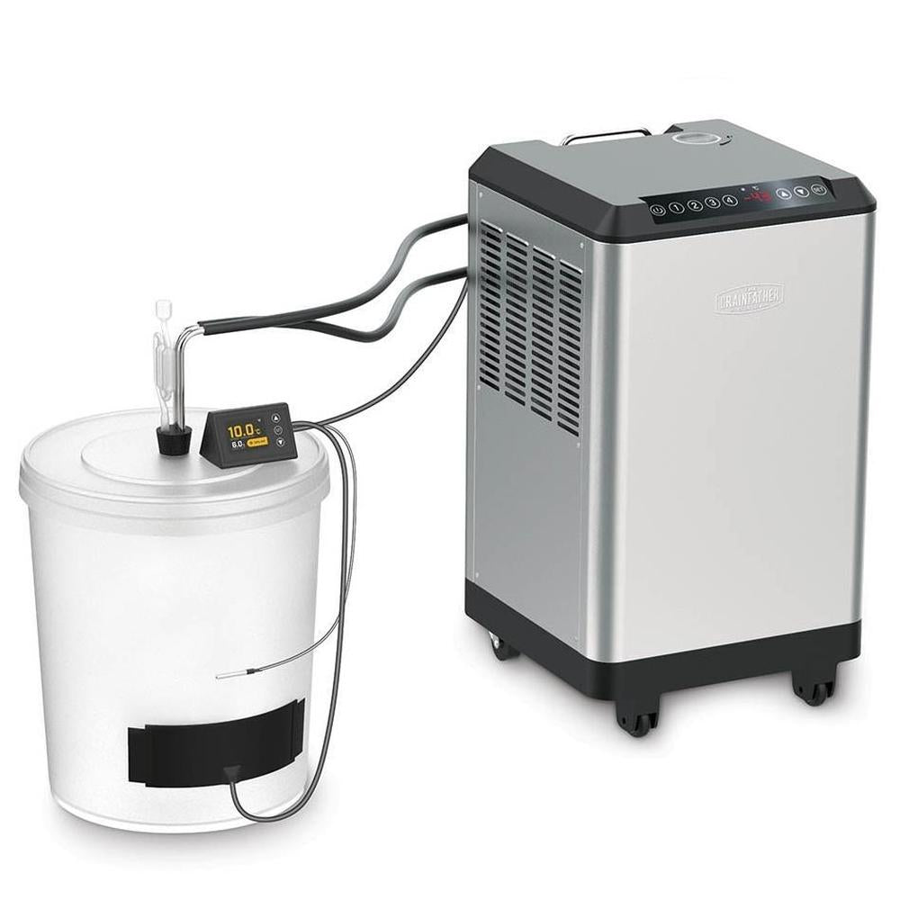 Grainfather Glykolkjøler Adaptersett med temperaturkontroller, kjølespiral og varmematte til gjæringskar.