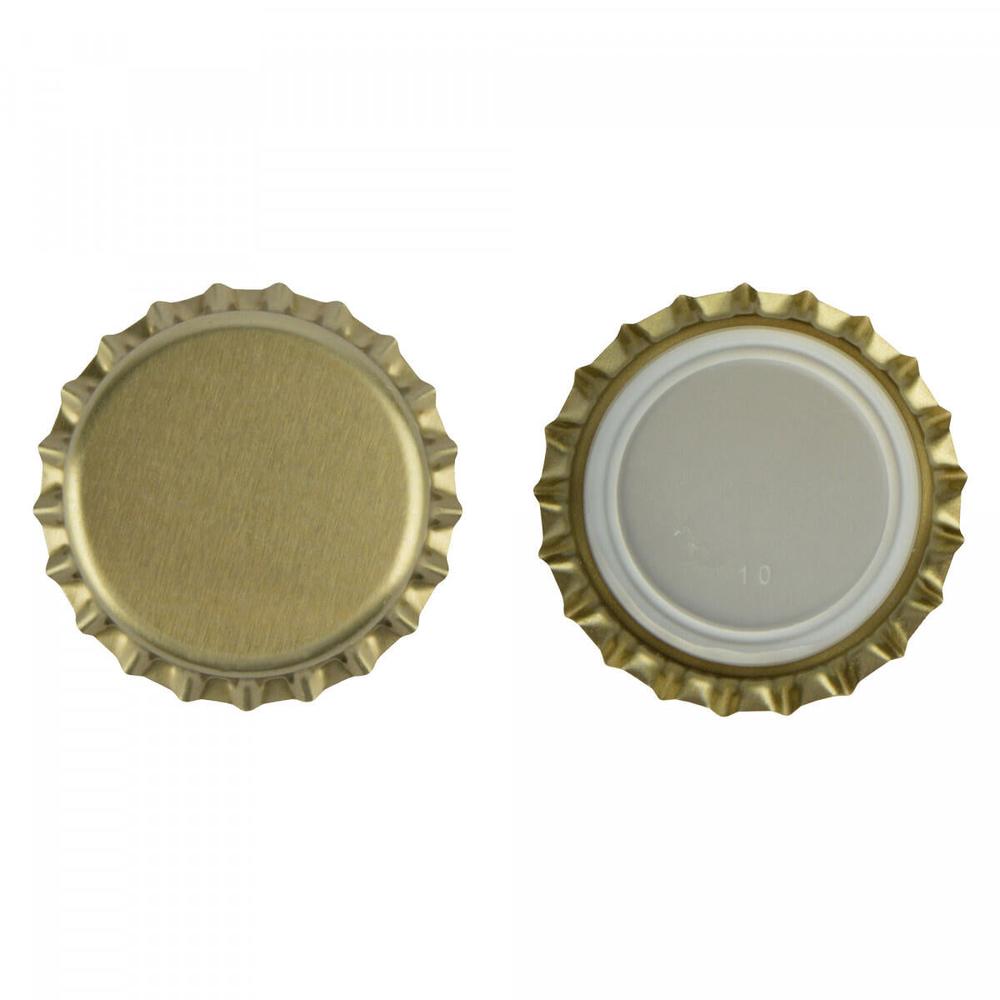 Gullfargede flaskekapsler 29 mm, 50 stk – hjemmebrygg