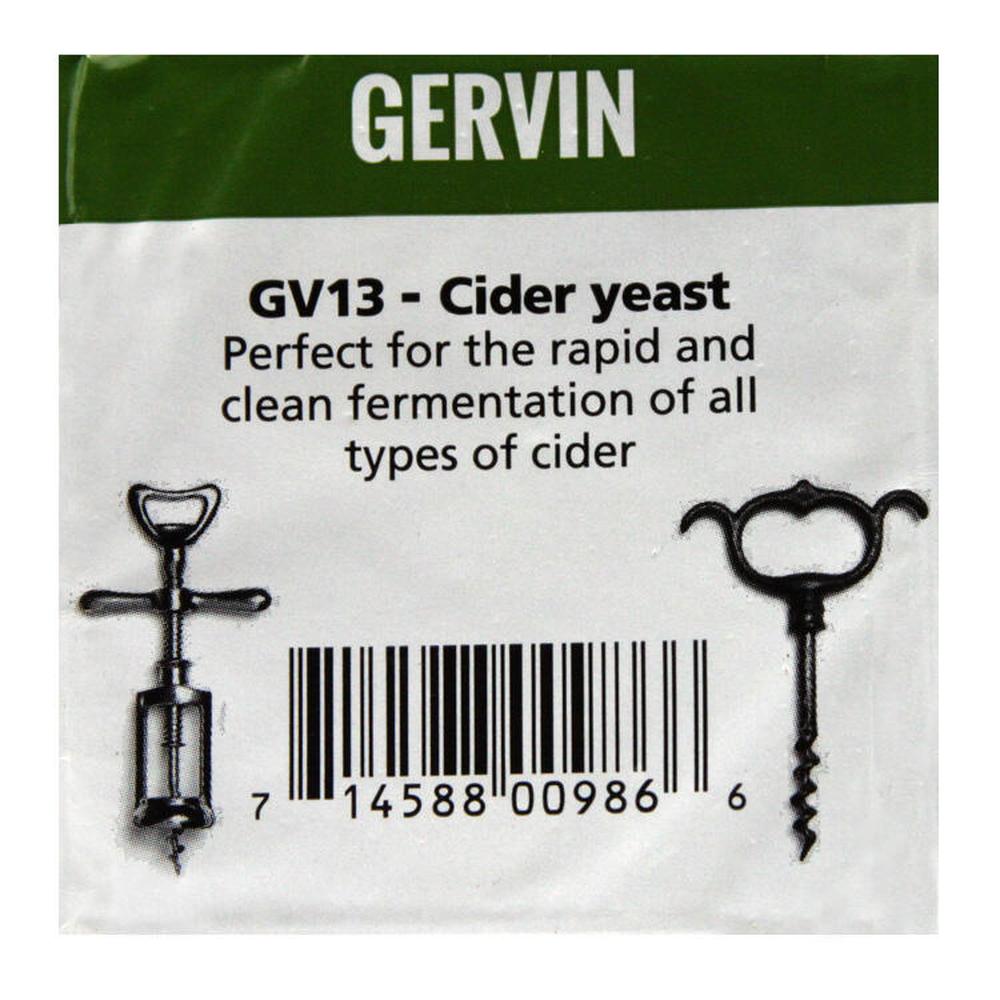 Gervin GV13 cidergjær for rask og ren fermentering av sider.