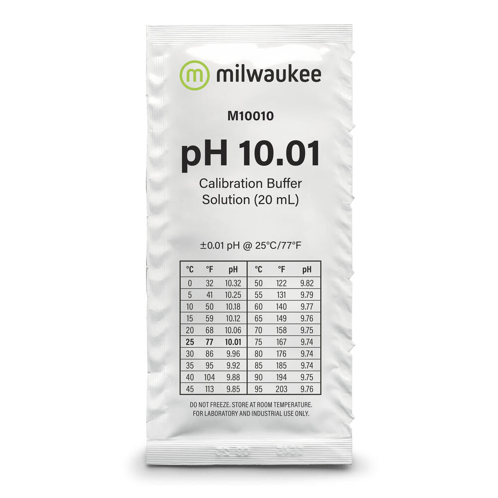 Milwaukee pH 10.01 kalibreringsvæske 20ml pose – hjemmebrygg