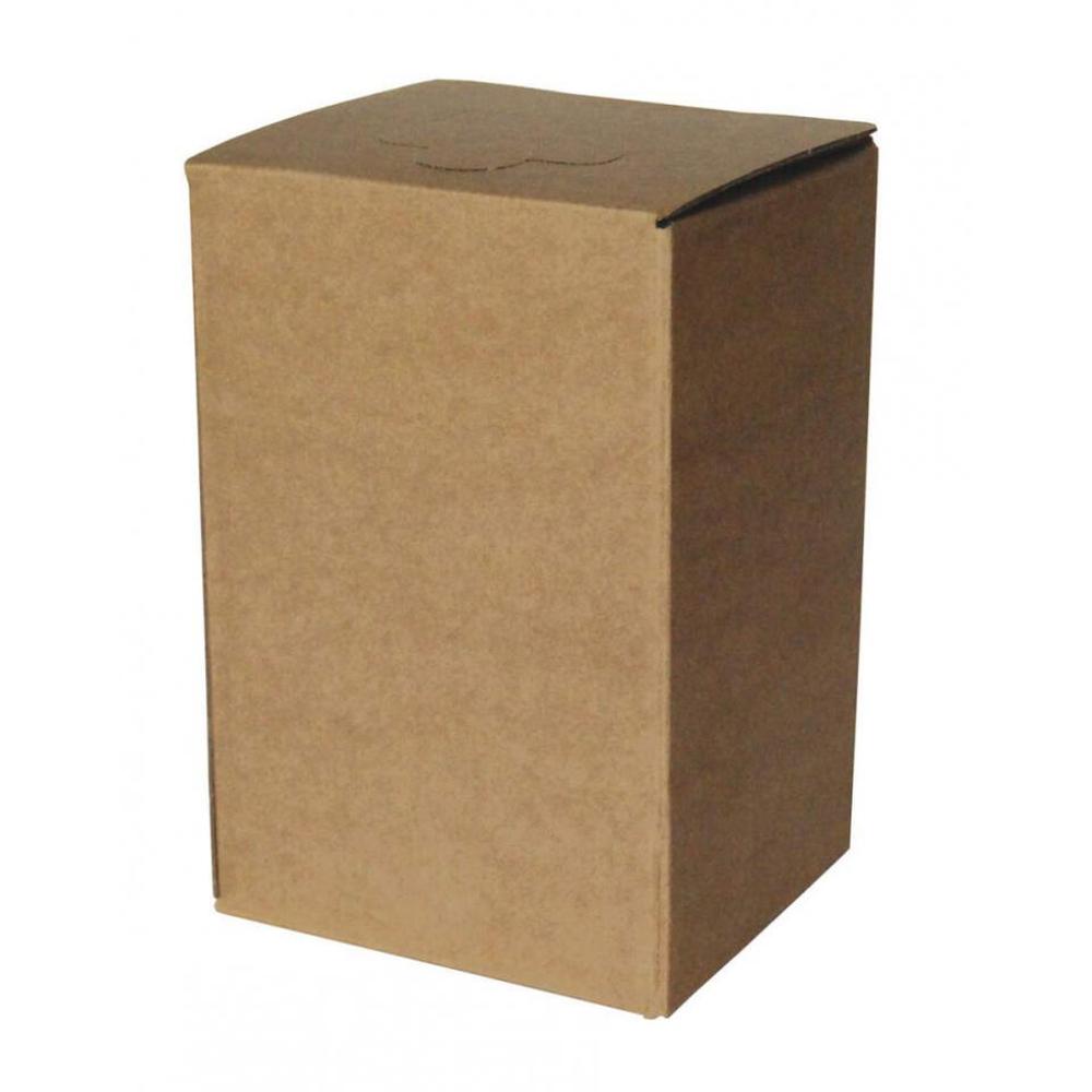 Brun pappkartong for 3L Bag-in-Box pose, stabil og enkel å bruke.