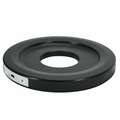 KegMaster KegScale KS-1, svart, rund Bluetooth-vekt for keg og CO2-flaske, med USB-C port.