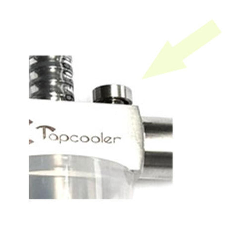 Knapp og fjær til CO2-ventil på Tapcooler, reservedel i metall og plast.