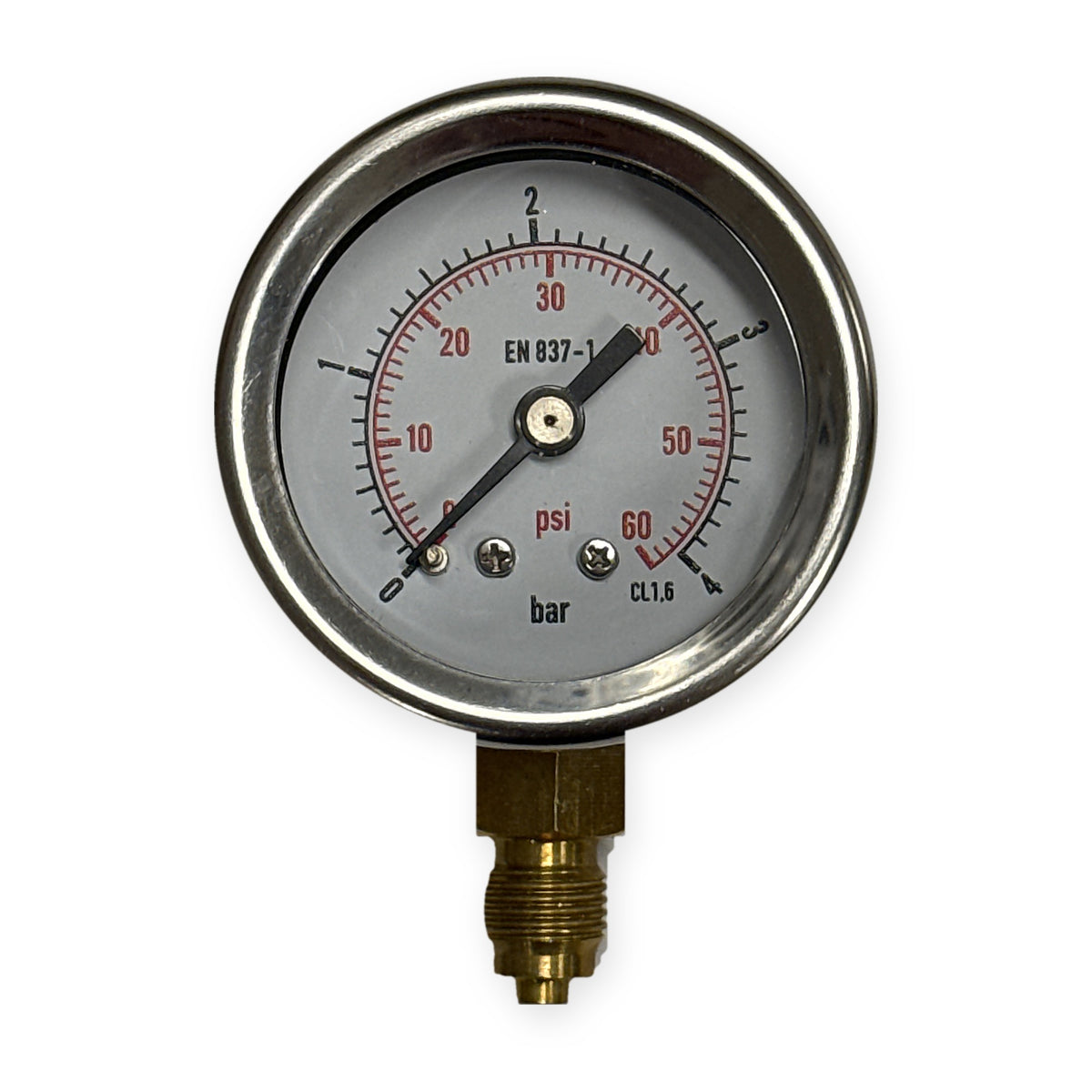 Lavtrykksmanometer 40 mm 0–4 bar med G1/8"-gjenge