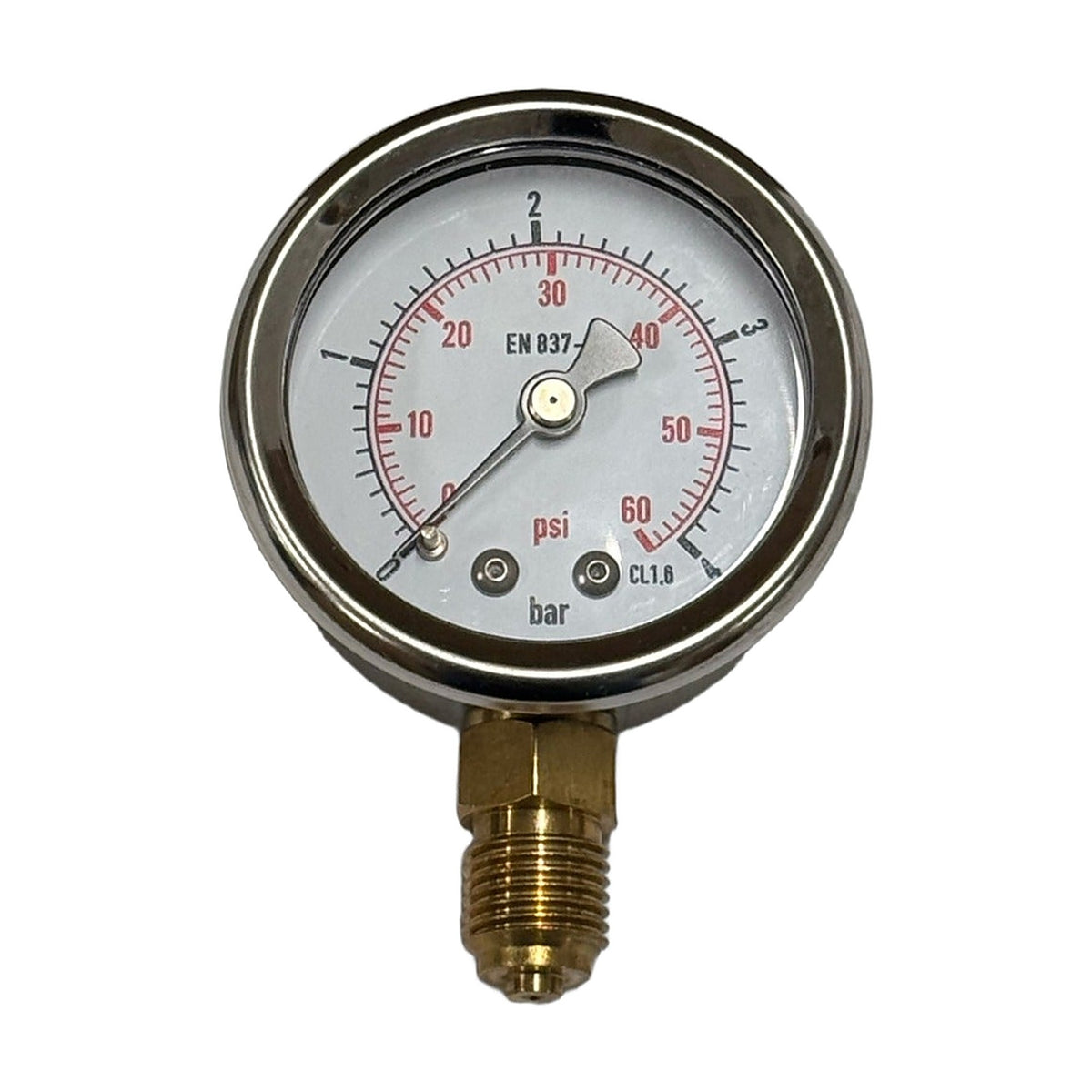Lavtrykksmanometer 50 mm 0–4 bar med G1/4"-gjenge