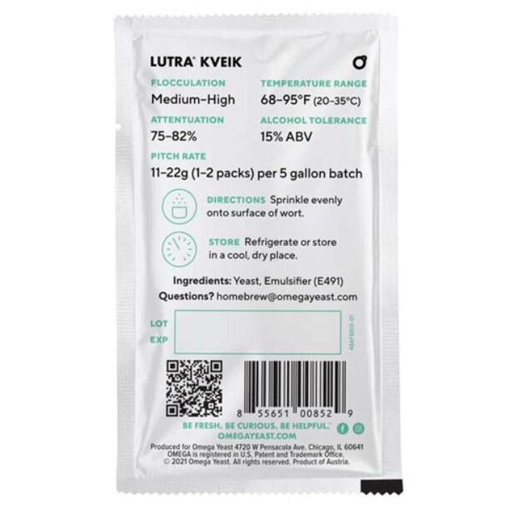 Lutra Kveik tørrgjær 11g fra Omega Yeast – hjemmebrygg