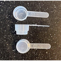 Gjennomsiktig 20ml måleskje i PP plast med 5, 10, 15ml inndelinger for brygging.