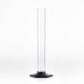 Klar plast målesylinder LUX 200 ml med avtagbar svart base for hydrometer.