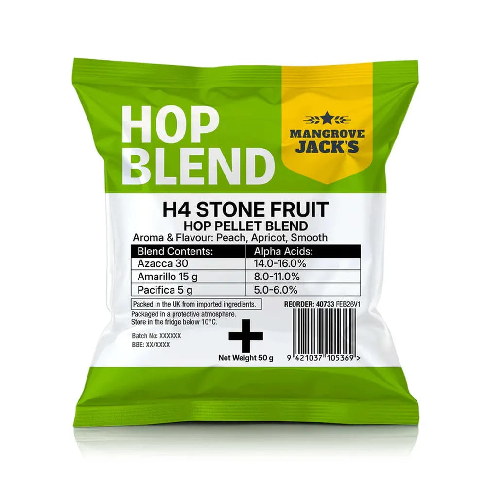 Mangrove Jack’s H4 Stone Fruit humlepellets 50g – hjemmebrygg