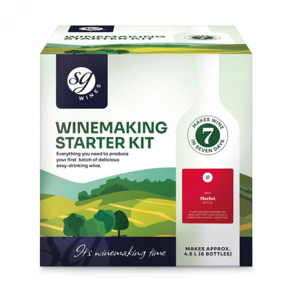 Merlot Startsett til Vinlaging – 4,5 L (6 flasker) – SG Wines
