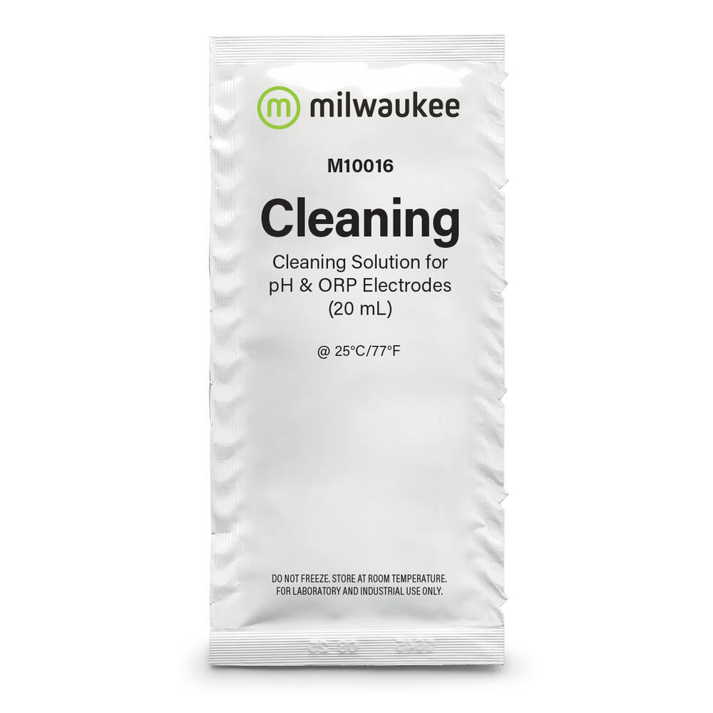 Milwaukee rengjøringsløsning 20 ml pose for pH- og ORP-elektroder.