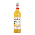 Monin Cloudy Lemonade Base 1L flaske med gul væske og sitronetikett.