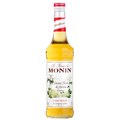 Monin Hylleblomst Sirup 70 cl glassflaske med rød kork og etikett.