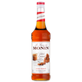 Monin Salted Caramel sirup 70cl flaske med rød og hvit etikett.