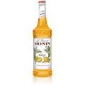 Monin Mango Sirup 70cl i glassflaske med gul væske og mango-illustrasjon på etiketten.