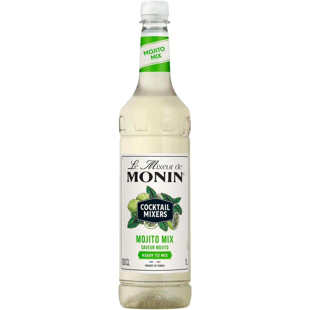Monin Mojito Mix 100 cl flaske med grønn etikett, klar til å blandes.