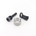 Nukatap Mini Duotight adapter for 8mm, svart plast og sølv metall.