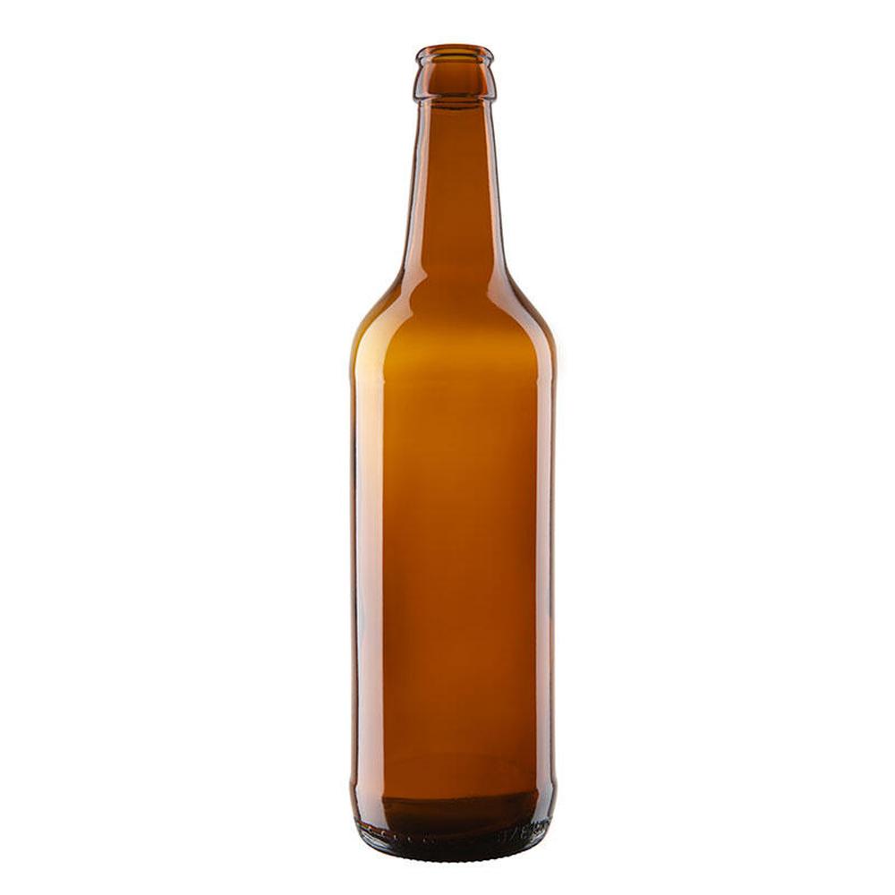 Frankonia ølflaske 0,5 liter, brun glassflaske med 26 mm kronekapsel.