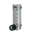 Oxyturbo Flow Meter i pleksiglass med 1/4" pushfit for O2 regulator, 0,2-2 l/min skala.