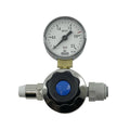 Oxyturbo Minor O2 oksygenregulator med manometer og 1/4" hurtigkobling.