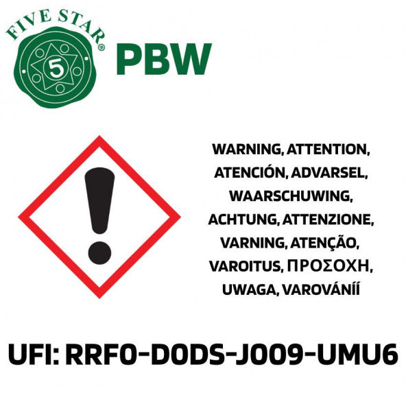 PBW 1,8 kg – Rengjøringsmiddel for bryggeutstyr – Five Star