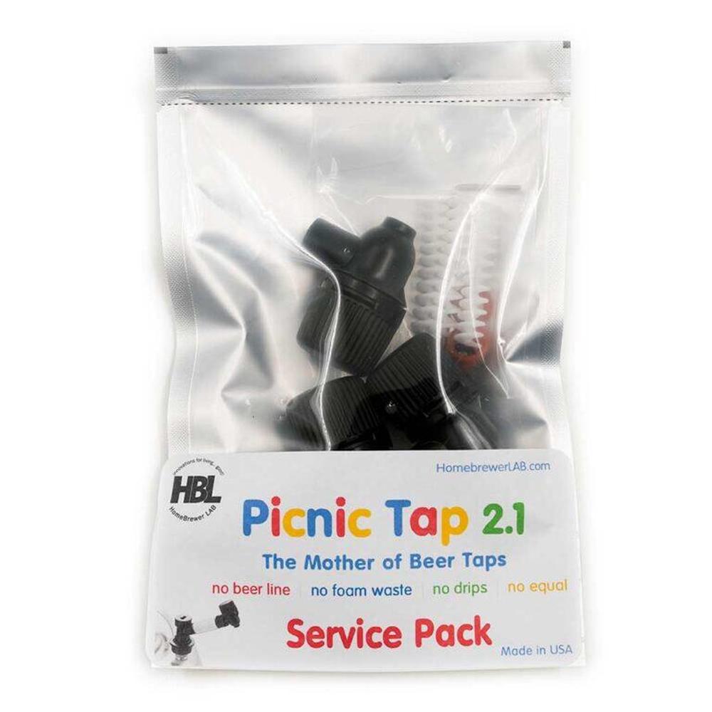 Picnic Tap 2.1 Service Pack med svarte kraner, CPFR spiraler, O-ringer og unbrakonøkkel.