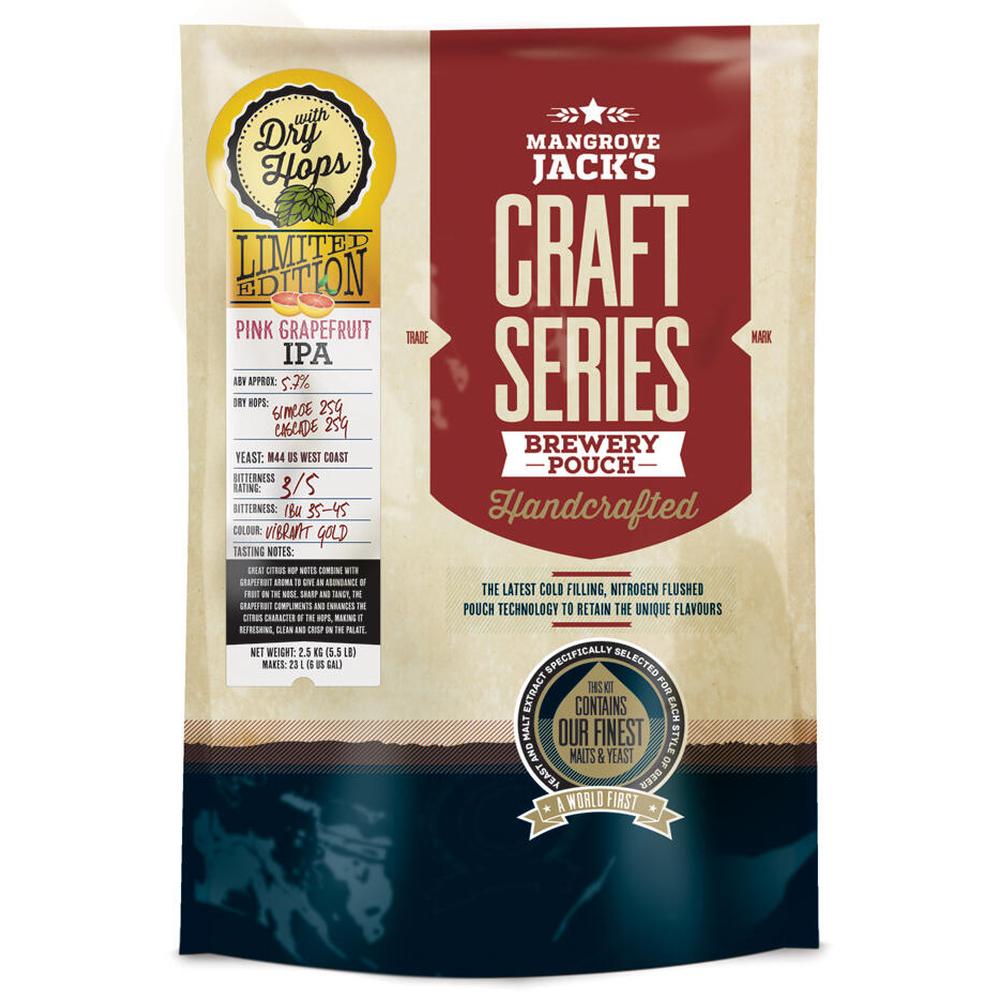 Mangrove Jack's Craft Series Pink Grapefruit IPA ølsett 2,5 kg – hjemmebrygg