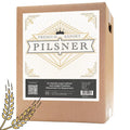 Premium Export Pilsner ølsett i brun pappeske med gull og svart etikett.