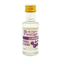 Prestige Currant Vodka-essens 20 ml flaske med lilla etikett og solbærmotiv.