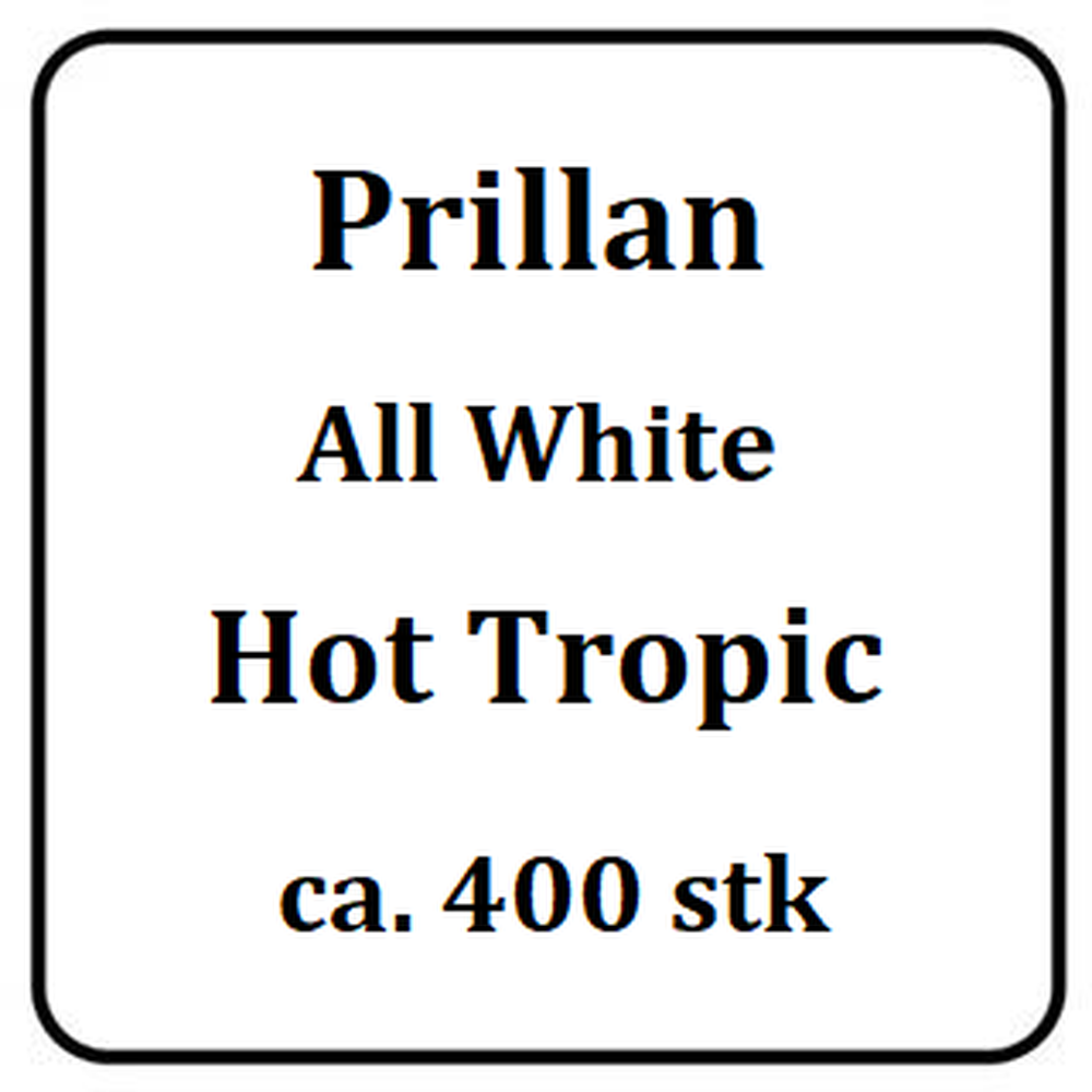 Prillan All White Hot Tropic snus, ca. 400 stk.
