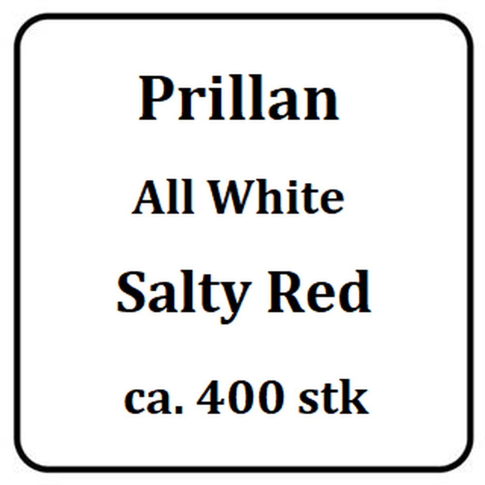 Prillan All White Salty Red, 400 stk – gjør det selv porsjonssnus
