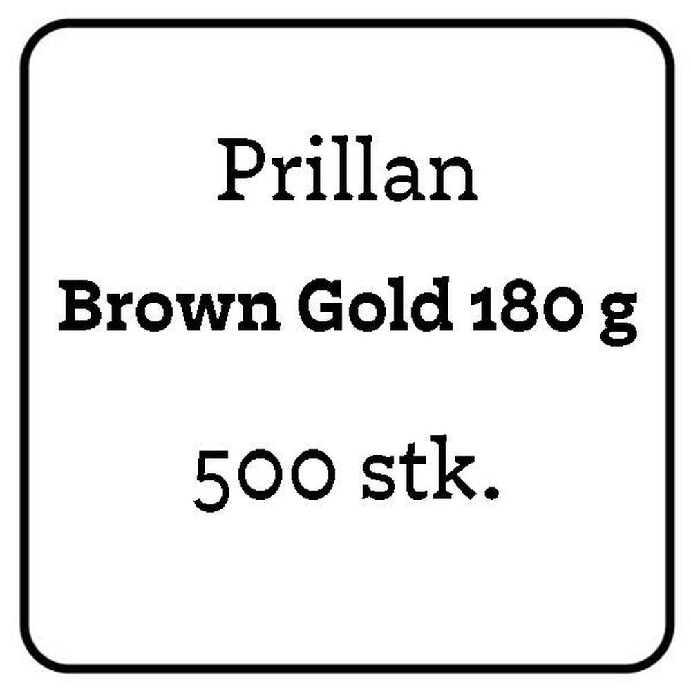 Prillan Brown Gold 180 g porsjonssnus, 500 stk. – gjør det selv