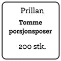 Prillan Tomme porsjonsposer, 200 stk.