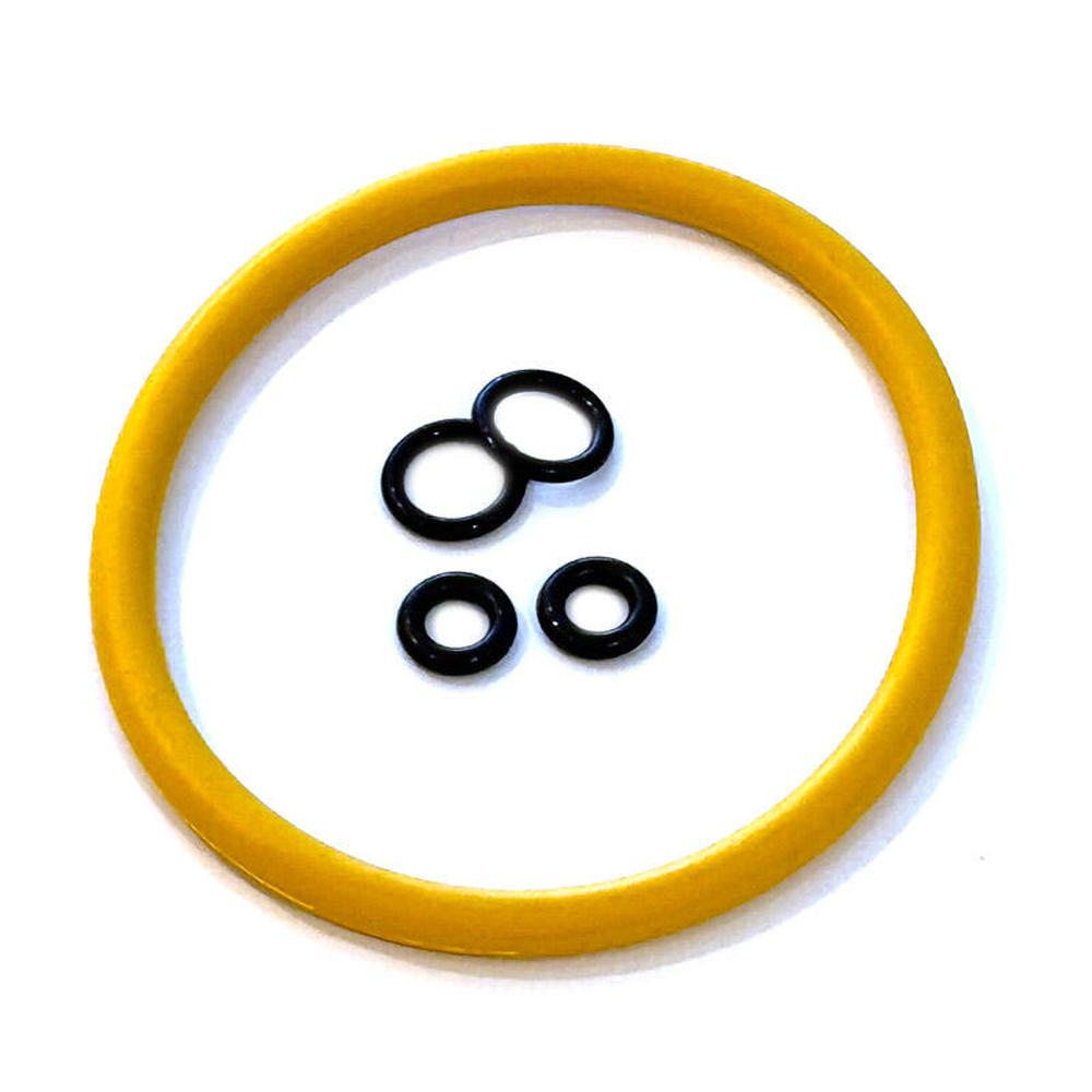 Gult lokkpakning og svarte O-ringer for Corneliusfat Ball Lock Seal Kit.