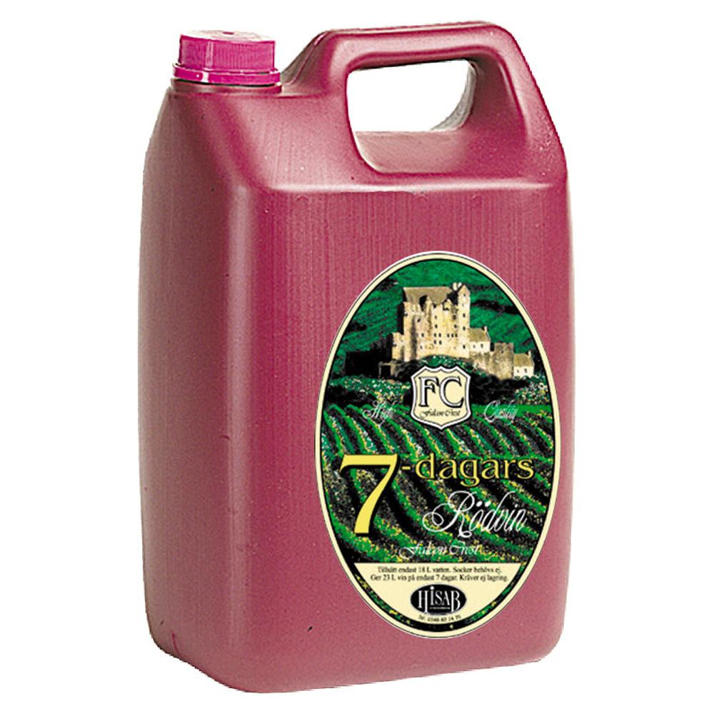 Rødvin 7-dagers – vinsett til 23 liter inkl. gjærsett – Falcon Crest