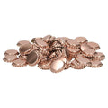 Rosa metalliske flaskekapsler, 26 mm, for standard kronehalsflasker.