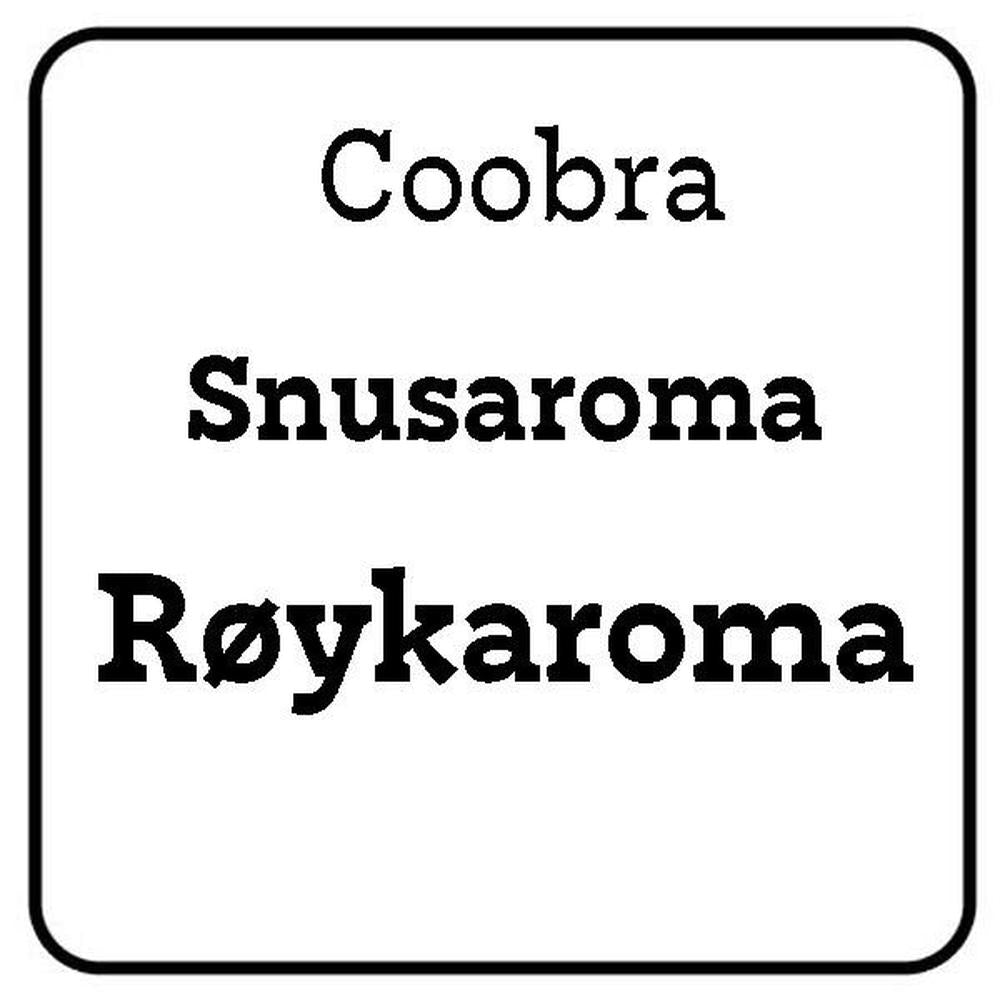 Coobra Snusaroma Røykaroma 25ml flaske for hjemmebrygging.