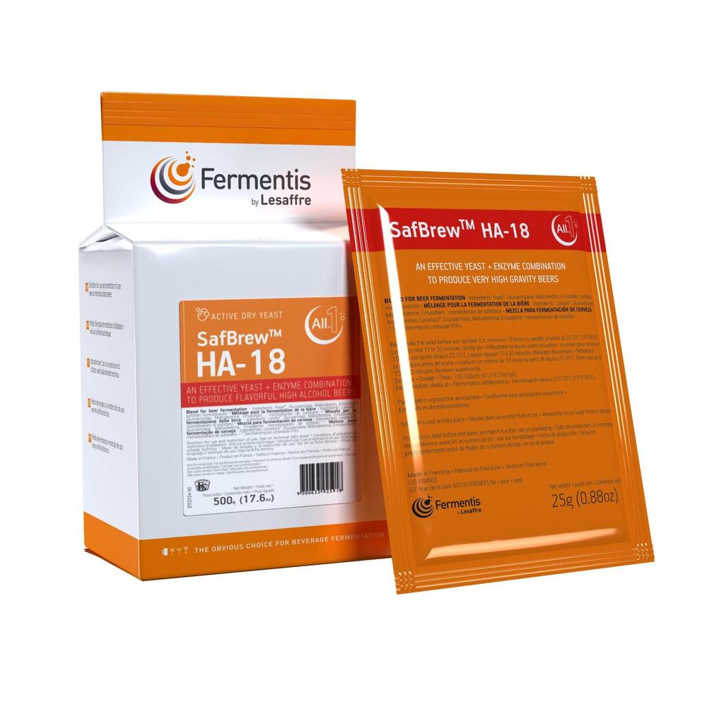 Fermentis Safbrew HA-18 tørrgjær 500g og 25g pakker – hjemmebrygg