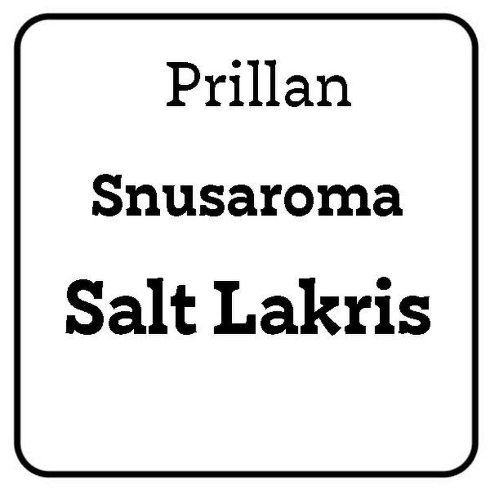 Prillan Snusaroma Salt Lakris 25ml flaske for hjemmebrygg.