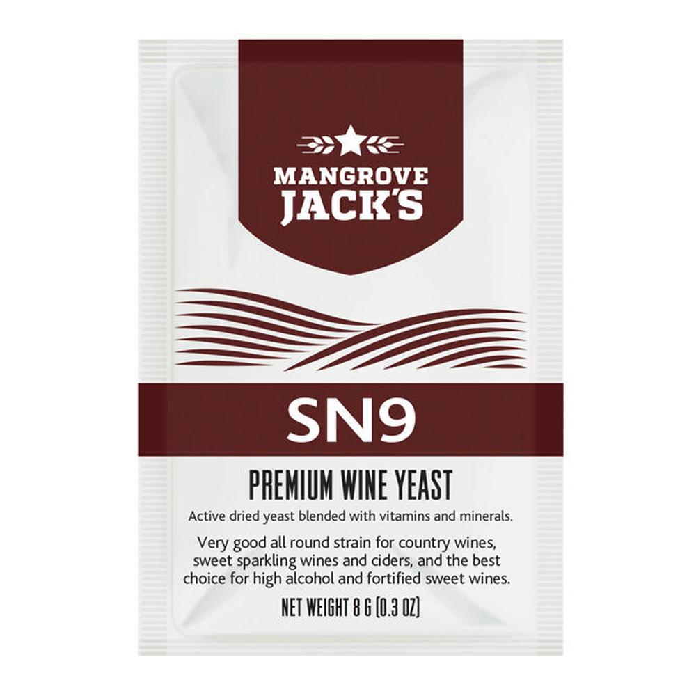 Mangrove Jack's SN9 premium vingjær 8g pakke for vin, fruktvin og mjød.