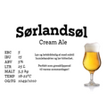 Sørlandsøl Cream Ale ølsett 25 liter. Lys øl i glass, med EBC 5, IBU 15, og 5,5 kg malt.