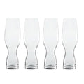 Fire elegante, klare Spiegelau Craft Pils glass i blyfritt krystallglass, 380 ml.