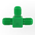 Grønn 3-veis plastfordeler med 7/16" MFL gjenger for Ball Locks.